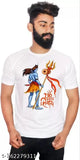 White striped round neck short sleeve t-shirt for men, made of polyester, perfect for casual wear and various occasions