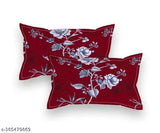 Dark red floral printed super soft Glace Cotton fitted bedsheet & matching pillows, ideal for summer. Eco-friendly, 250 thread count, fits up to 8" mattress height." (109 characters)