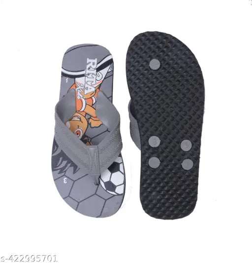 Rubber sole cartoon character sneakers for kids aged 4.5-12 years, RITAKIDSNEWGOAL05STUDD_GREY