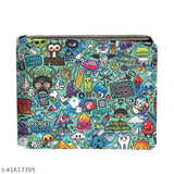 Multicolor canvas & leather wallet for boys, features 6 card slots, printed pattern design