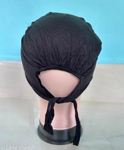 Muslim Women Cotton Hijab Cap Under scarf Tie Pack of 4, embellished with stonework