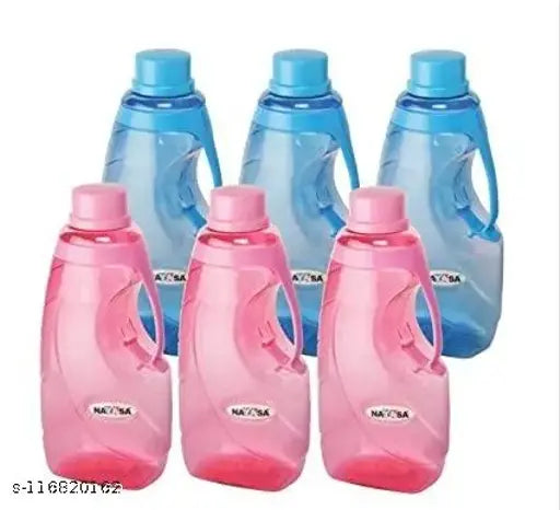 Multicolor Yarendra Export Fridge Water Bottle Set, pack of 6, durable plastic, reusable and recyclable, 1.5L capacity, ideal for home and office use