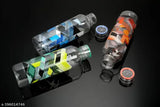 Multicolor printed plastic leak-proof water bottles, pack of 6 for travel and drinks