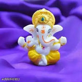 Multicolor polyresin UNNATI Lord Ganesh idol, perfect for car dashboard or home decor