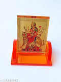 Hindu God Idol - Mata Rani Sherowali Mata, frosty finish temple for car dashboard gifting, decorative housing