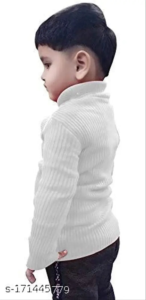 Cotton blend solid highneck for baby boys and girls, 1-2 years size, Indian origin