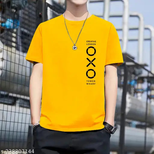 OXO printed cotton unisex half sleeves t-shirt, stylish casual wear in multiple sizes