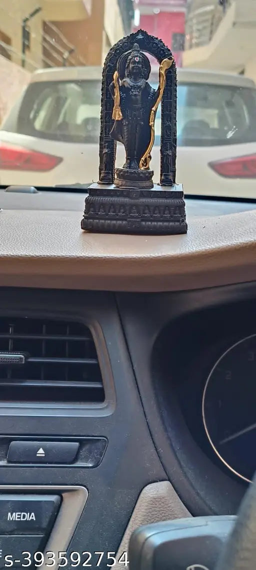 Marble Ram Lalla Murti idol, 2.5" x 1.5" x 4.5", symbolizing devotion and spirituality for home or office temples