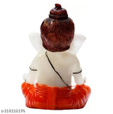 Meditating Lord Ganesha Idol - Poly Resin, modern, Indian decorative showpiece for home or office, perfect gift