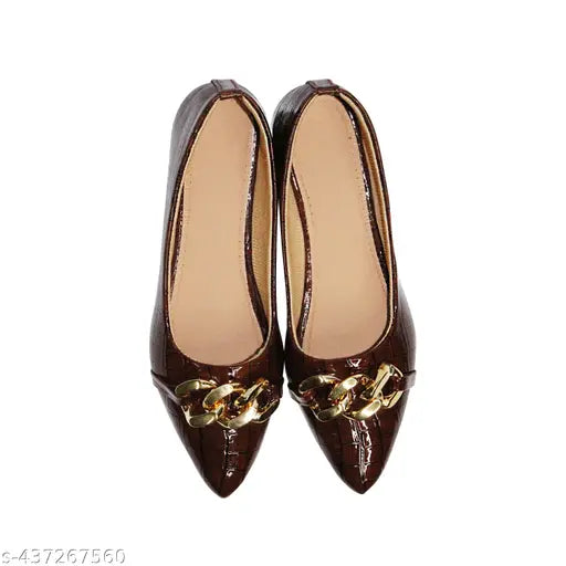 Crocodile print PU ballerinas with 3 buckles, slip-on style in various sizes from India