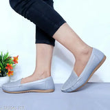 Synthetic Indian casual bellies - Aadvit women's solid pattern, various sizes (IND-3 to IND-8)