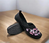 Canvas Punjabi Juttis for women, printed pattern flatform shoes in sizes IND-6, IND-7, IND-8 from India