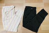 Cotton women's self-design pants in multiple sizes: 38, 40, 42, 44, 46 - Made in India