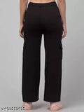 Cotton blend solid cargo pant for women, XS-XL size, Indian origin