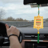 Islamic travel car dua Ayatul Kursi decorative mirror hanging, multicolor tassel and acrylic, 60mm x 40mm size, ideal for cars or interior walls