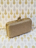 Resin embellished net fashionable clutch with detachable sling for women, ideal for versatile styling on the go