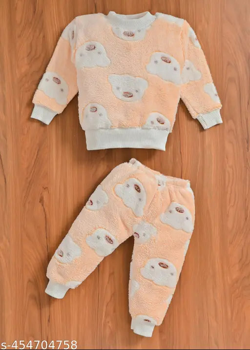 Wool boys winter set, self-design net pattern, quality long sleeve sweater for 1-2 year olds. Made in India." (119 characters)