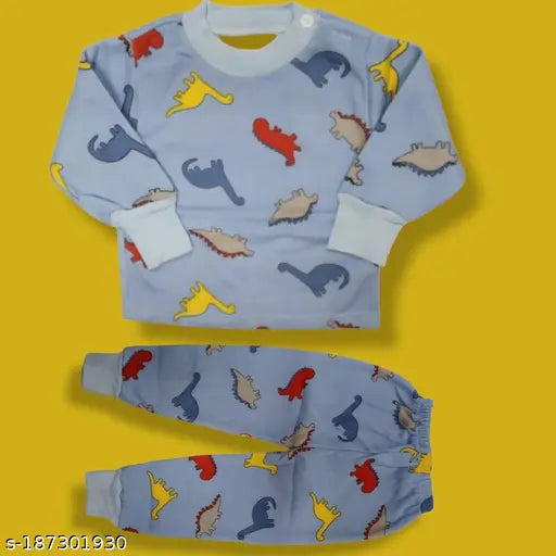 Soft cotton blend baby unisex sweater set, night suit for warmth and comfort