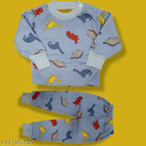 Soft cotton blend baby unisex sweater set, night suit for warmth and comfort