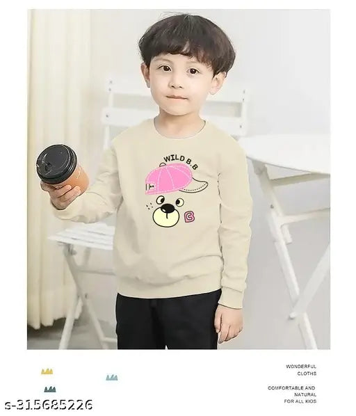 Acrylic boys sweatshirt, dog printed pack 2 - Kids cotton fleece sweatshirt with fun pet design, available in various sizes