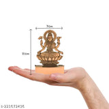Copper 11cm Ma Laxmi idol, traditional Indian Ganesh-Laxmi statue, spiritual home decor
