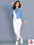 Denim jackets combo pack for women and girls, solid color denim with long sleeves, various sizes S-XL from India
