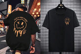 Veroconic back graphic printed cotton blend men's tee t-shirt, oversized fit, short sleeves, graphic print on chest area