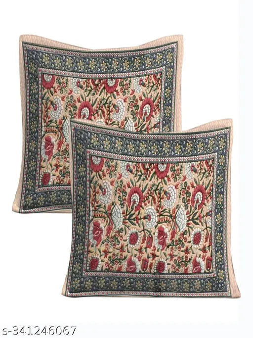 White Qfab floral cotton flat sheets with 2 pillow covers, ideal for summer adults