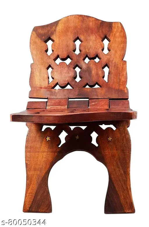 Wooden brown rehal holy book stand, handcrafted sheesham premium multipack of 1