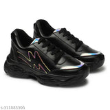 Soft synthetic leather sneakers, non-slippery for women, stylish party and gym footwear