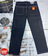 Black denim six-pocket jeans for men - Solid, size 30, made in India