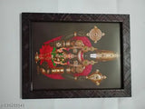 Synthetic resin, Indian-made photo frame: 9x12 inches Dhan Lakshmi Dhana Laxmi with Srinivasa Tirupati Balaji Govinda Swamy Sri Venkateswara Perumal
