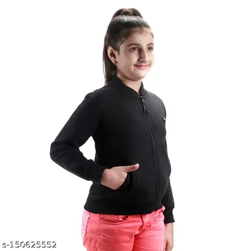 Cotton blend unisex sweatshirt - deep warm and easy for kids sizes 2-11, India-made solid sweatshirt