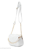 PU textured net sling bag, durable and lightweight, 2 compartments for girls' essentials