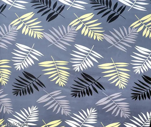 SoftBreathable botanical-print cotton bedsheet, 200 TC for double bed with 2 king size pillow covers - wrinkle free, ideal for summer