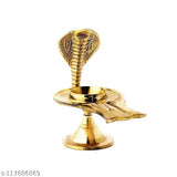 Golden brass Shiva ling Jalheri figurine, 10 ft tall & wide, ideal for religious home decor