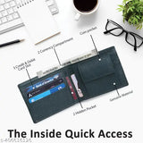 Customized men's faux leather wallet & keychain combo, personalized with 5 compartments, solid design, free size (L: 22 cm, W: 12 cm), India origin