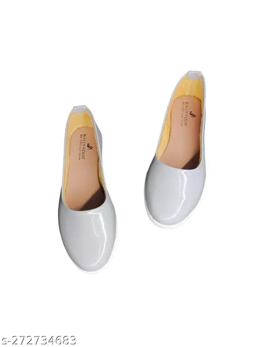 Grey synthetic slip-on sneakers for women and girls, ideal for weddings, school, college, or everyday use. BALLYFOOTS Winter Shoes
