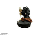 Resin Adi Shankara Adiyogi Shiva statue (9cm x 9cm x 7cm), black idol for car dashboard and home decor