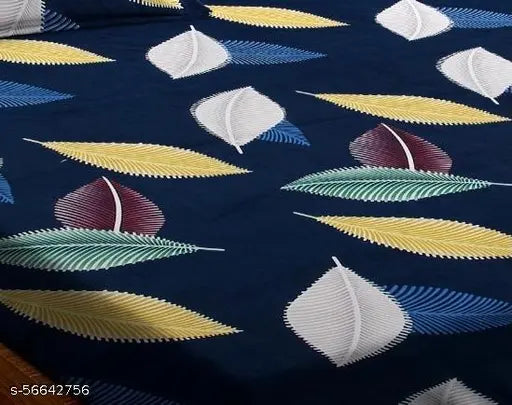 Polycotton king-size ST GLACE double bed comforter set with matching sheets and pillow covers, vibrant and soft for a restful sleep