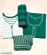 Cotton combo dupatta sets with solid patterns - Pack of 4, sizes S-XXXL, Indian origin