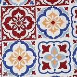 Mosaic printed multicolour 100% cotton flat sheets, ideal for summer adult use. Ethnic motifs, 2 pillow covers, thread count 200, size DQ, net quantity 1 (90x108 inches, India origin)