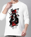 AvrFamous Anime Itachi Uchiha printed polyester t-shirt, long sleeves, high-quality eco-friendly ink on soft fabric, trendy men's tee for summers and autumn seasons