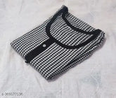 Woolen check kurti, three-quarter sleeves, premium quality winter wear, wool fabric, Indian origin