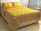 Cotton Jaipuri double bedsheet, 180 thread count, queen size from India