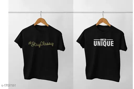 Cotton printed short-sleeved women's t-shirt set, comfy feminine style in sizes S, M, L, XL, XXL from India