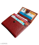 Stylish faux leather men's wallet, textured net design, 5 compartments - Indian made accessory