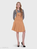 Trendy lycra dungaree jumpsuit with long sleeves and printed net pattern, size N, India origin