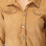 Solid velvet women's jacket, fashionable and stylish, long sleeves, size S (36in bust, 19in length, 15in shoulder), India origin