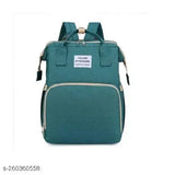 Green unicorn diaper backpack, waterproof and durable polyester net material, perfect for maternity or everyday use